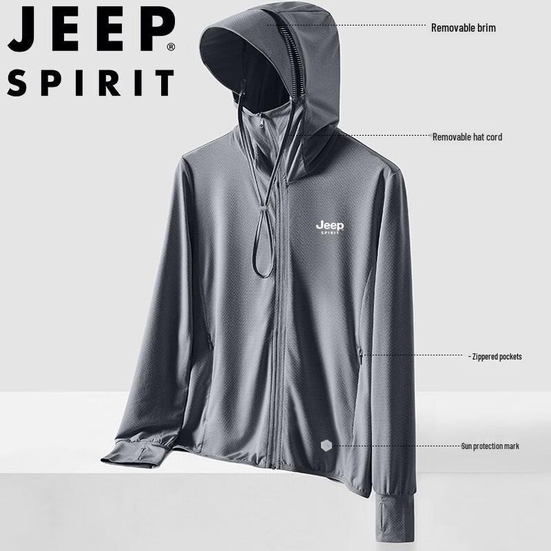 JEEP SPIRIT Men s Lightweight Outdoor Sun Protection Jacket L