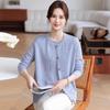 Mom's Spring Two-Piece Knit Cardigan Set for Middle-Aged and Elderly Women - 2026 Lightweight Edition