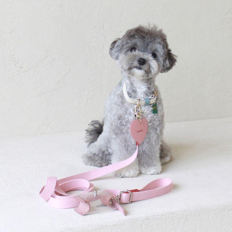 MAISON DE MIU Petsnal Color Leine Pink/Koralle