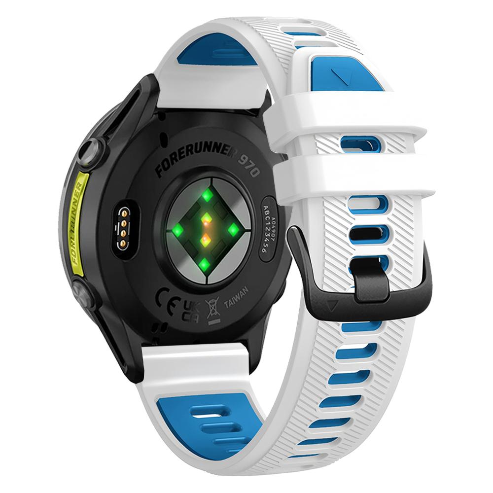 22mm silikonový řemínek pro Garmin Forerunner 970 965 955 Solar 945 935 745 Dvoubarevný sportovní řemínek náramek doplňky