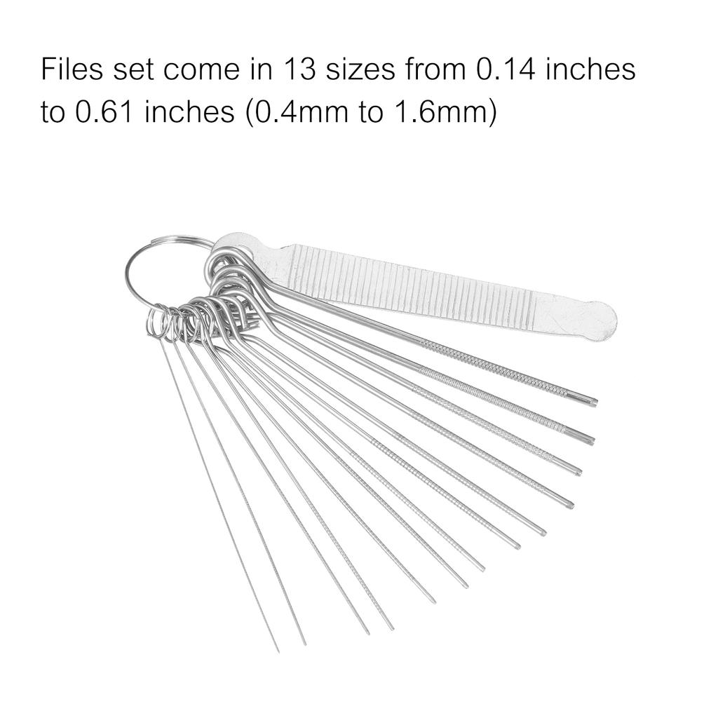 13 Sizes Guitar Nut Files with Bridge Pin Puller Remover Guitar Maintenance Repair Tool Kit for Electric Acoustric