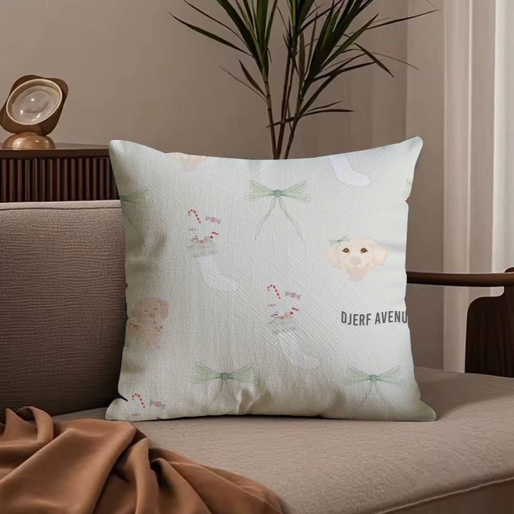 Summer Berries D-Djerf Avenue Pillow Case Anti-dustmite Pillowcase Invisible Zipper Silky Short Plush Sofa Cushion Cover