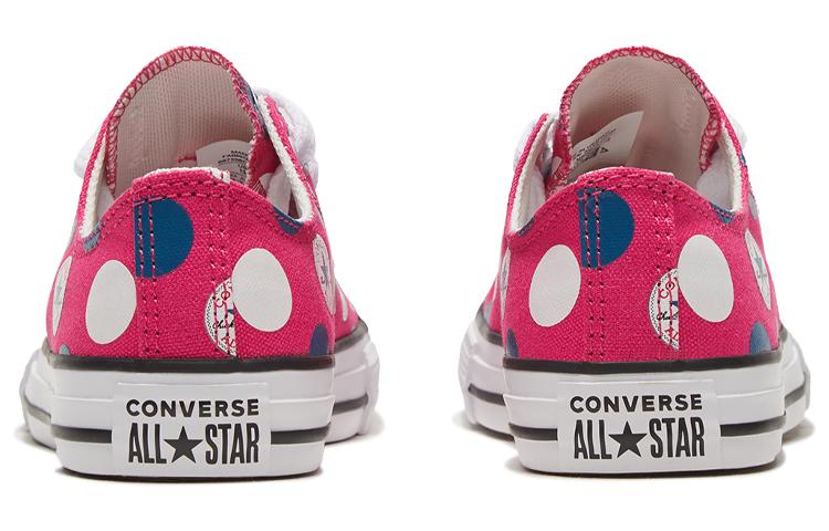 Converse Chuck Taylor All Star Low Top Kids Canvas Shoes Blue Pink Polka Dots Teenagers 667598C