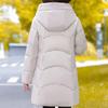 Plus Size Middle Age Women's Long Down Coats Winter Vintage Prakas Hooded Elegant Thick Warm Puffer Jackets Woman Outerwears