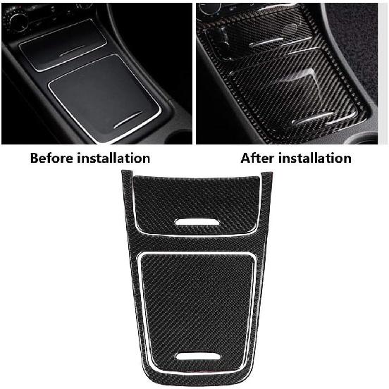 cla 250 accessories,Center Console Auto Panel Trim,Carbon Fiber Central Control Panel Cover Trim Replacement for A Class CLA GLA 2013 2019 Left Drive