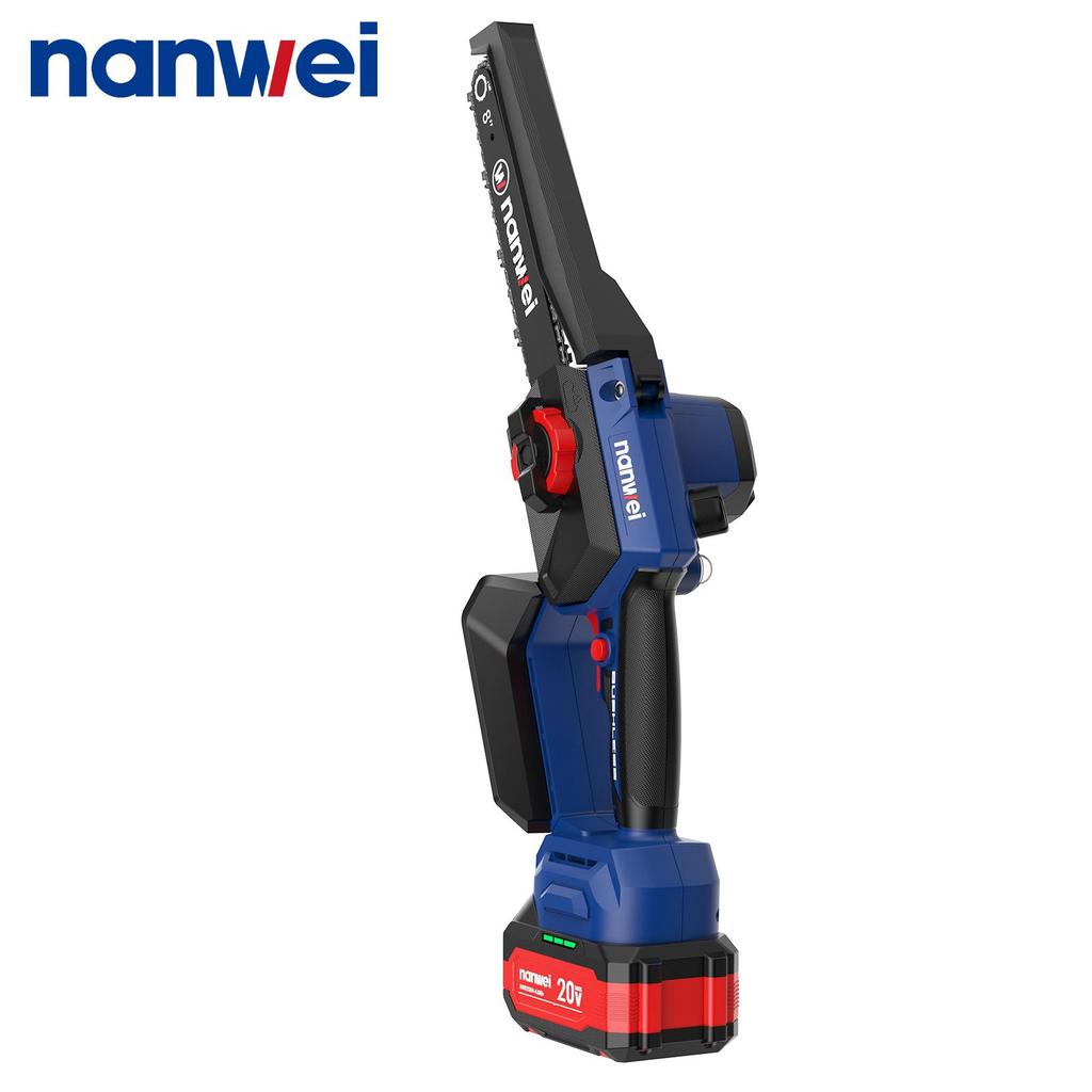 NANWEI Motosierra eléctrica de 8 pulgadas 5800 rpm, Velocidad 8 m/s, Presión manual