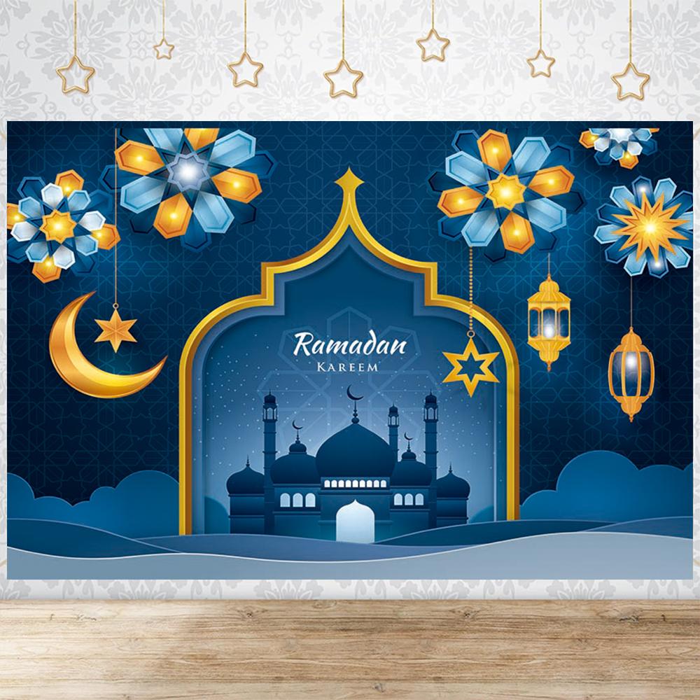 Eid Party Thema Traditioneller Hintergrund Ramadan Mubarak Dekorationen für Zuhause Islamisch Muslimisch Kareem Eid Al Adha Requisite Geschenk Poster