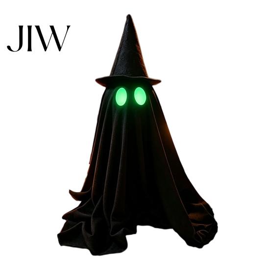 Spooky Party Decorations for Festival Halloween Ghost Decoration, Glow in The Dark Standing Ghost, Realistic Decor Small Black Fabric Tabletop,