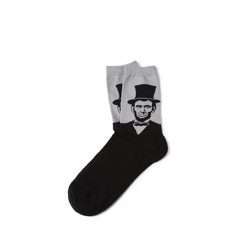 Nya Herr Dam Bomullsstrumpor Oljemålade Strumpor Kändis Avatar Konst Roliga Strumpor För Par