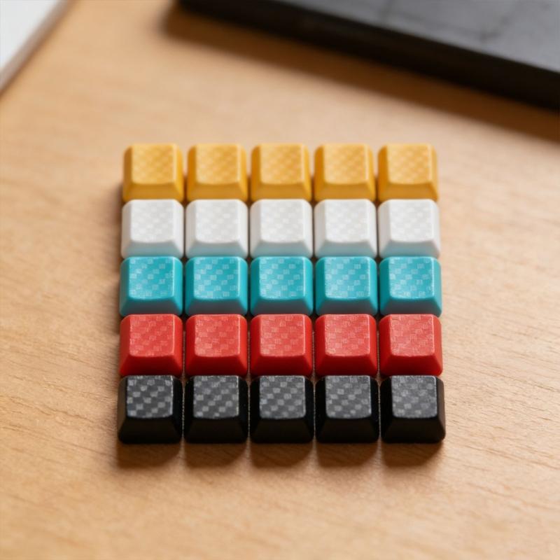 DIY Customs Keyboard Keys 5Pcs Keycap Carbon Fiber Texture Nonslip Cover for G915/G813/G815/G913 TKL