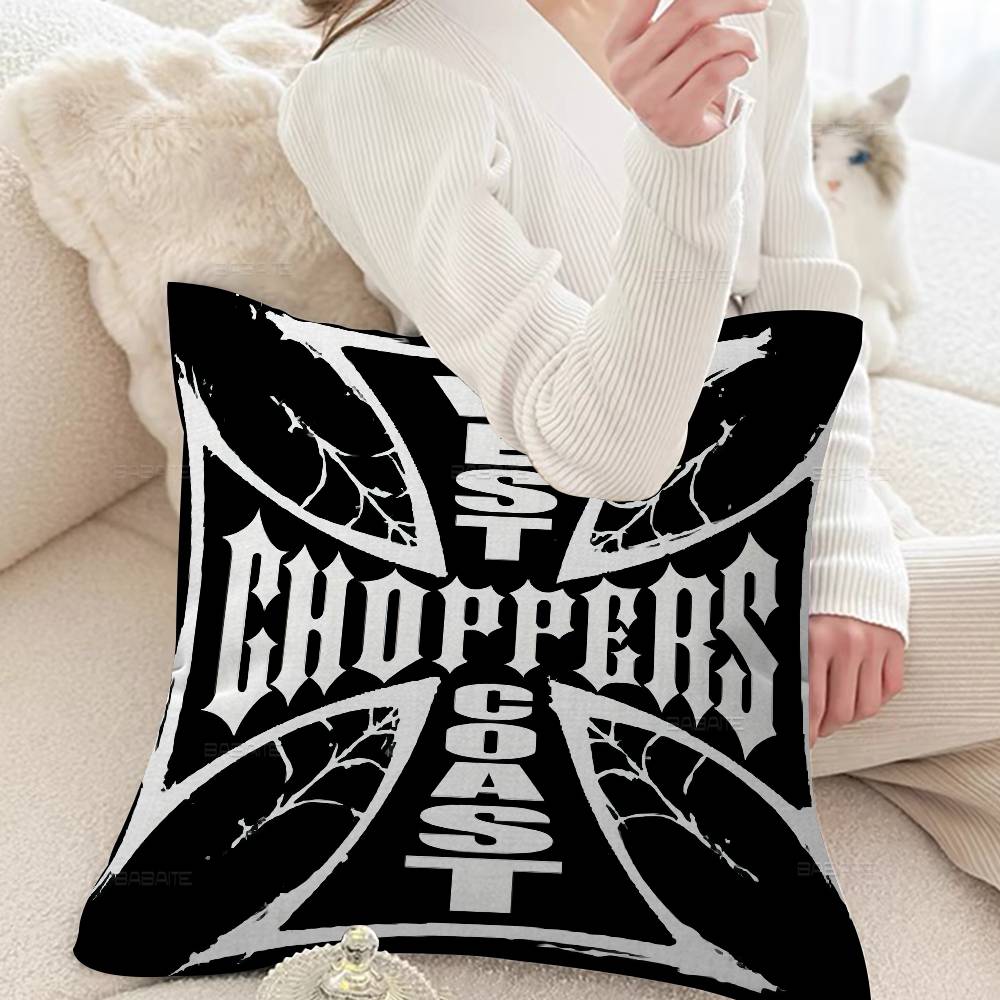 West C-Coast C-Choppers Cushion Cover Polyester Sofa Cushions Decorative Throw Pillows Home Decoration Pillowcover