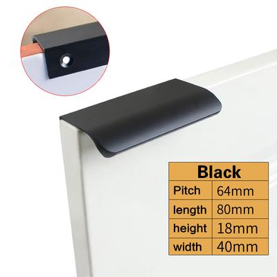 1 pièces poignée de porte de chambre à coucher poignées de tiroir de meubles poignées d'armoire boutons de traction matériel caché