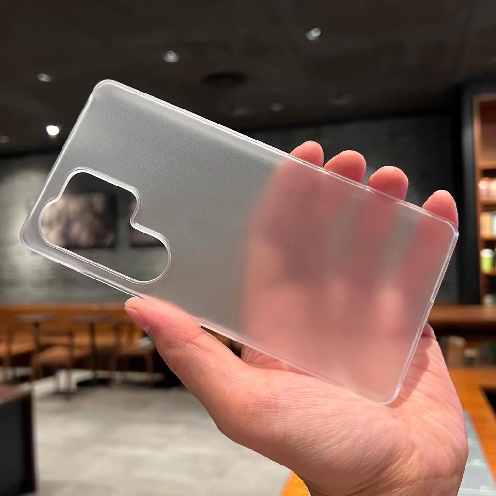Ultra Thin Translucent Solid Color Frameless Sandstone Hard Case For Samsung Galaxy S25 S24 S23 Ultra Plus Matte PC Slim Cover