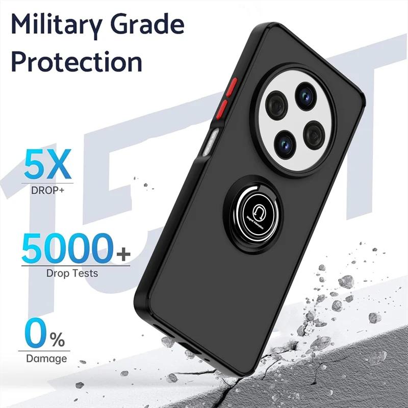 Armor Matte Case For Xiaomi Redmi 14C 4G Poco C75 Cover Ring Magnetic Holder Stand Shockproof Coque Fundas