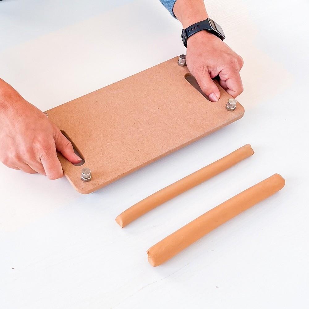 DIY Pottery Modeling Board Adjustable Thickness Hand Building Clay Board Mud Strip Making Tool