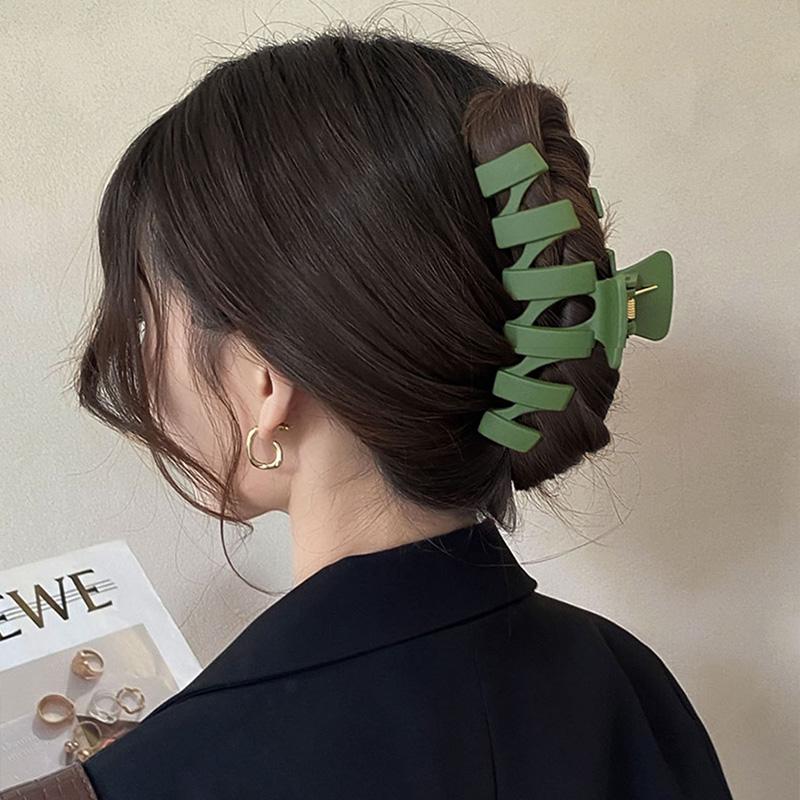 Vintage Matt Geometrische Kunststoff Haarspange für Damen Elegant Haar Dekorieren Lange Dicke Haarspangen Mode Haarschmuck