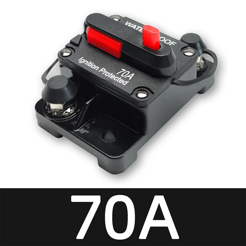 30A To 300A 12V-48V Circuit Breaker Power Protect Fuse Trolling with Manual Reset Waterproof Car Boat Manual 80A 100A 200A 250A
