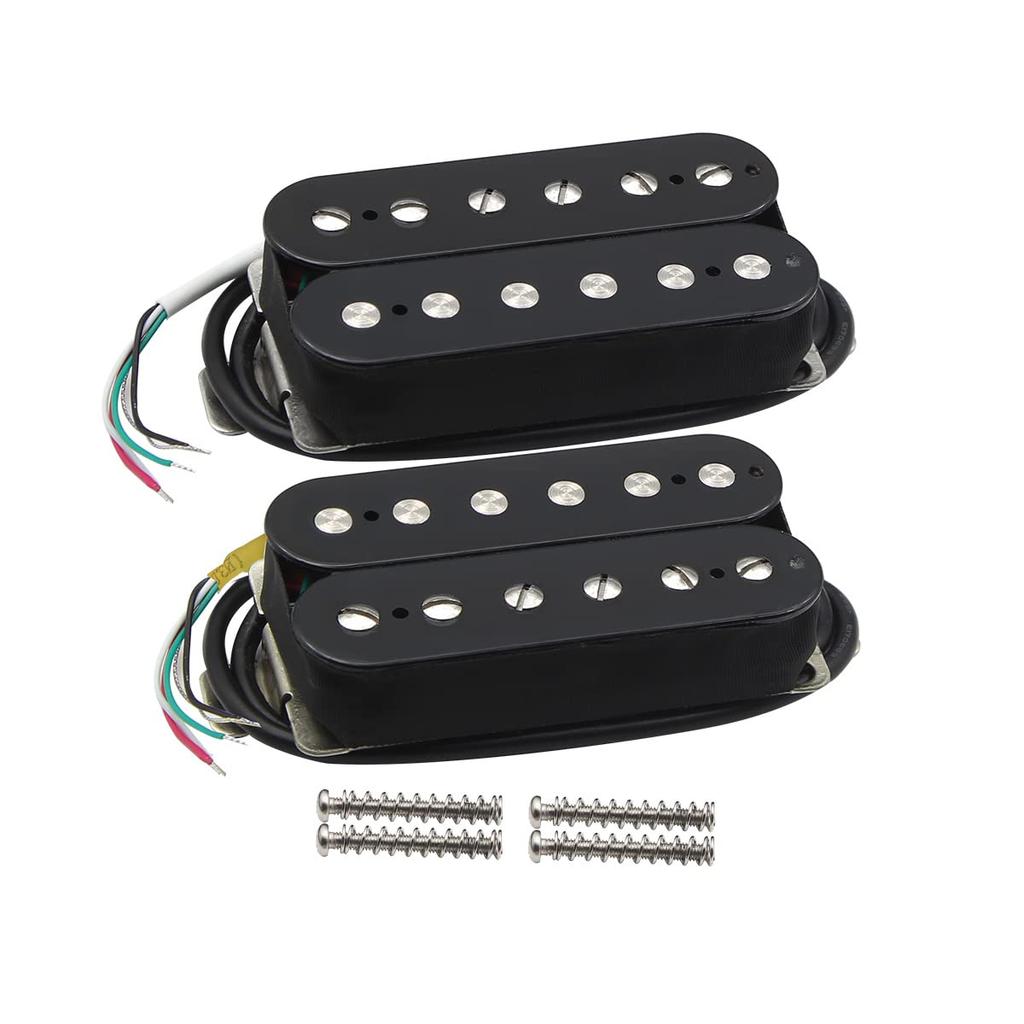 FLEOR Alnico 2 Humbucker Snímače HBA2 Snímač Humbucker na Krk a Kobylku pro Elektrickou Kytaru, Černý
