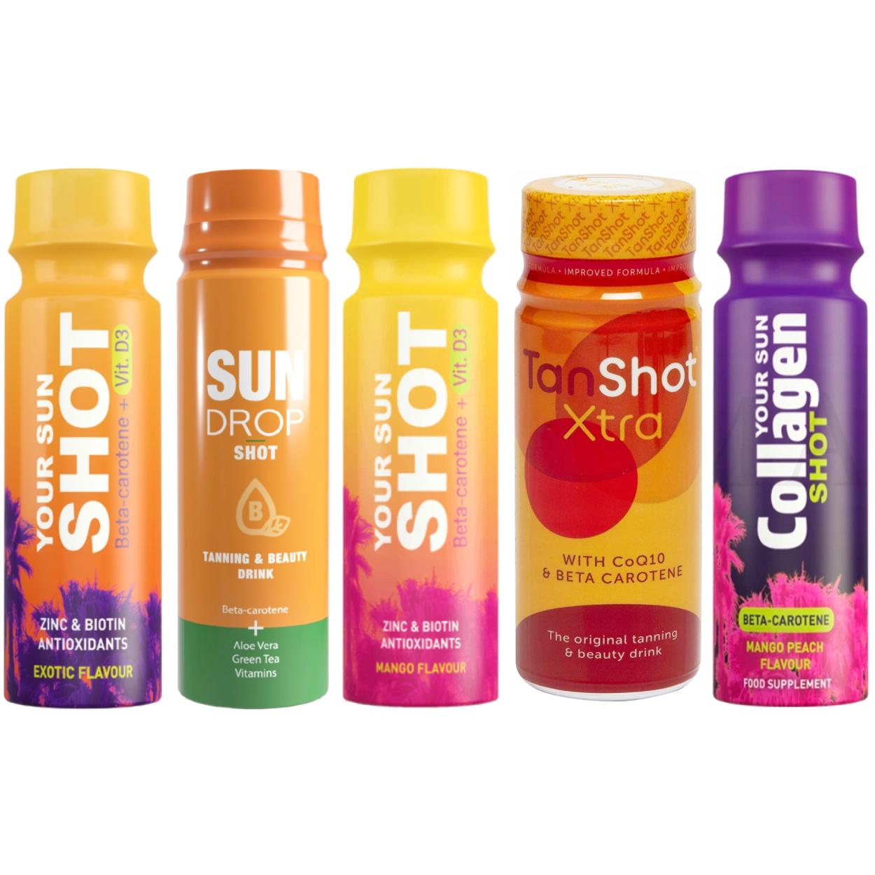 Set di 5 Scatti per Abbronzatura per Solarium Sun D3 Collagene