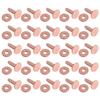 BAAJ-25 Sets Copper Rivet Burrs Washer, Long Leather Copper Rivet Fastener,For Wallets Leather DIY Craft Supplies