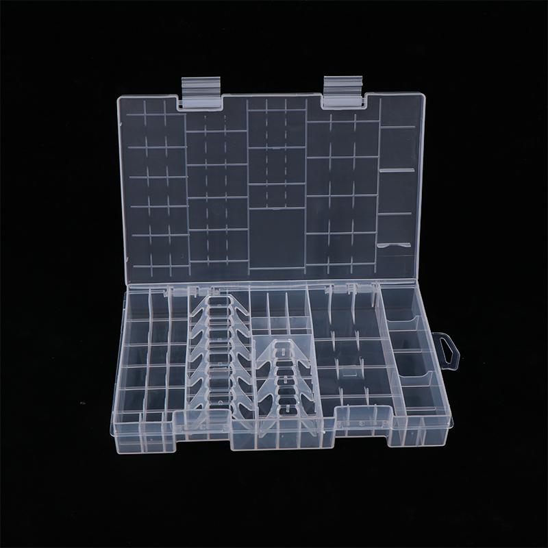 Hard Plastic Anti Impact Wear Resistant Storage Box Battery Case Practical Organizer Clear Inner Compartment Holder
