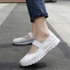 Summer Mary Janes Women Sandals Beach Lazy Shoes White Blue Casual Weave Soft Slip On Walking Color Sandals Large Size