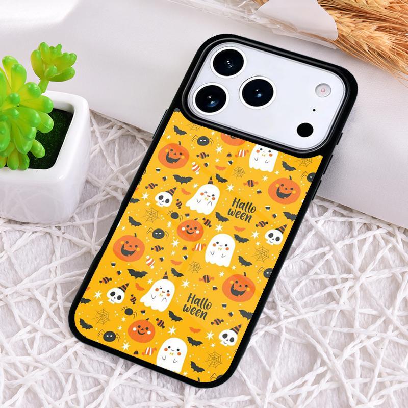 Pumpkin Bat Witch Shockproof Phone Case for iPhone 17 Air 16e 15 11 12 14 13 Pro Max Cover Coque
