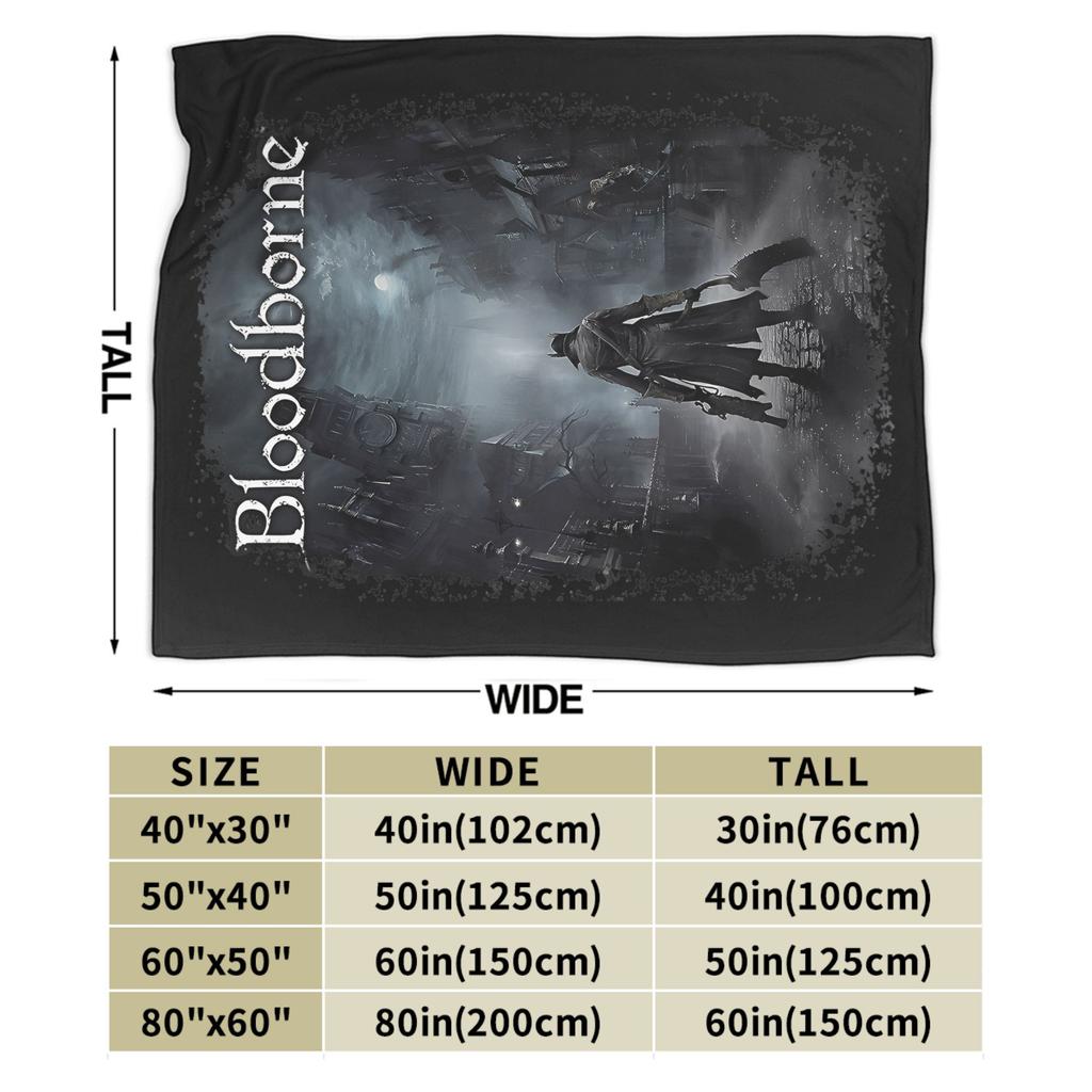 Bloodborne Dark Souls Blanket Fleece All Season Multifunction Super Soft Throw Blankets for Home Outdoor Bedding Throws