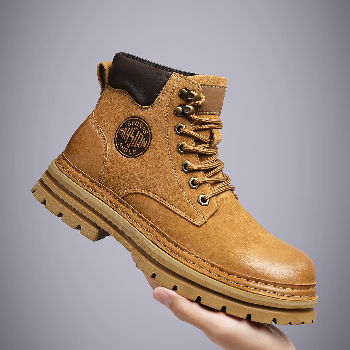 

Мужские высокие короткие зимние ботинки, ботильоны, повседневная обувь из плюша для активного отдыха 45