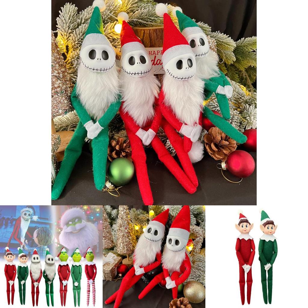 Delightful Themed Christmas Elf Doll Festive Pvc Ornament For Christmas