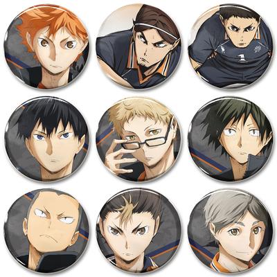 Spilla Rotonda Classica Anime Pallavolista 32/44/58mm Spilla da Bavero per Abbigliamento Borsa Souvenir Bottone Morbido Spilla Haikyuu