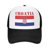 Individuelle Kroatien Flagge Trucker Cap Unisex Damen Verstellbar Erwachsenen Baseballkappe Hip Hop Papa Hut