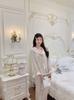 New French Style Jacquard Butterfly Pajamas Women's Popular Outer Wear Version Spring and Autumn Go Out Foreign Style Loungewear