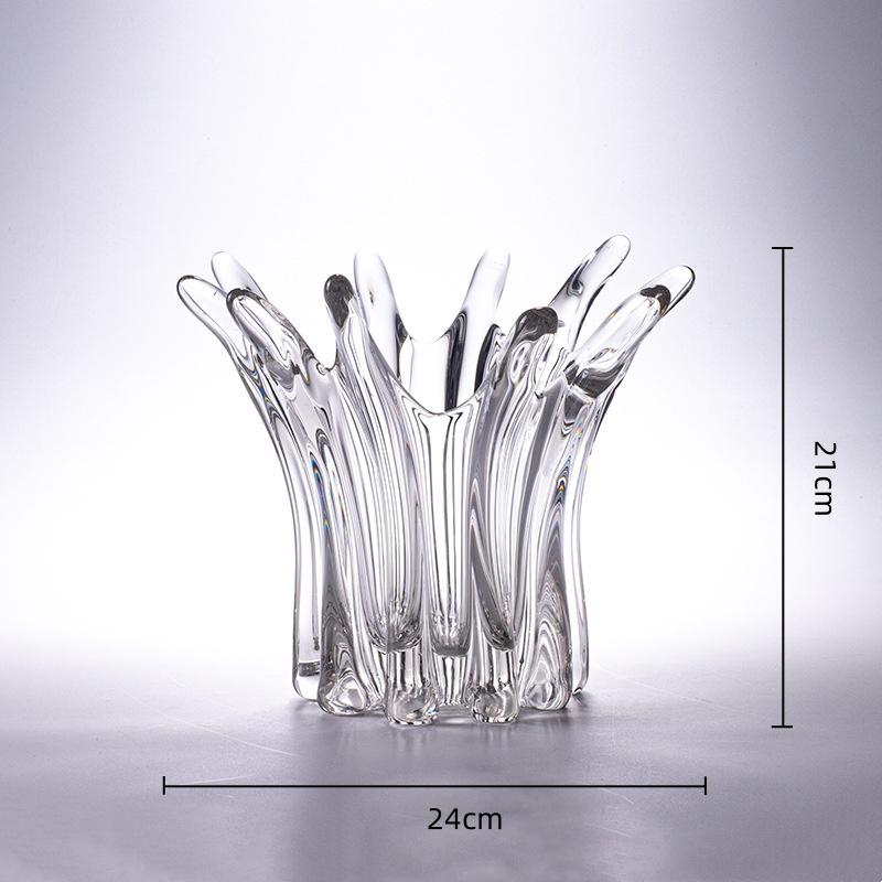 Glasvas Genomskinlig Vattenspray Kronbladsformad Blomvas Blomsterarrangemang Tillbehör Hydroponik Terrarium Blomkruka