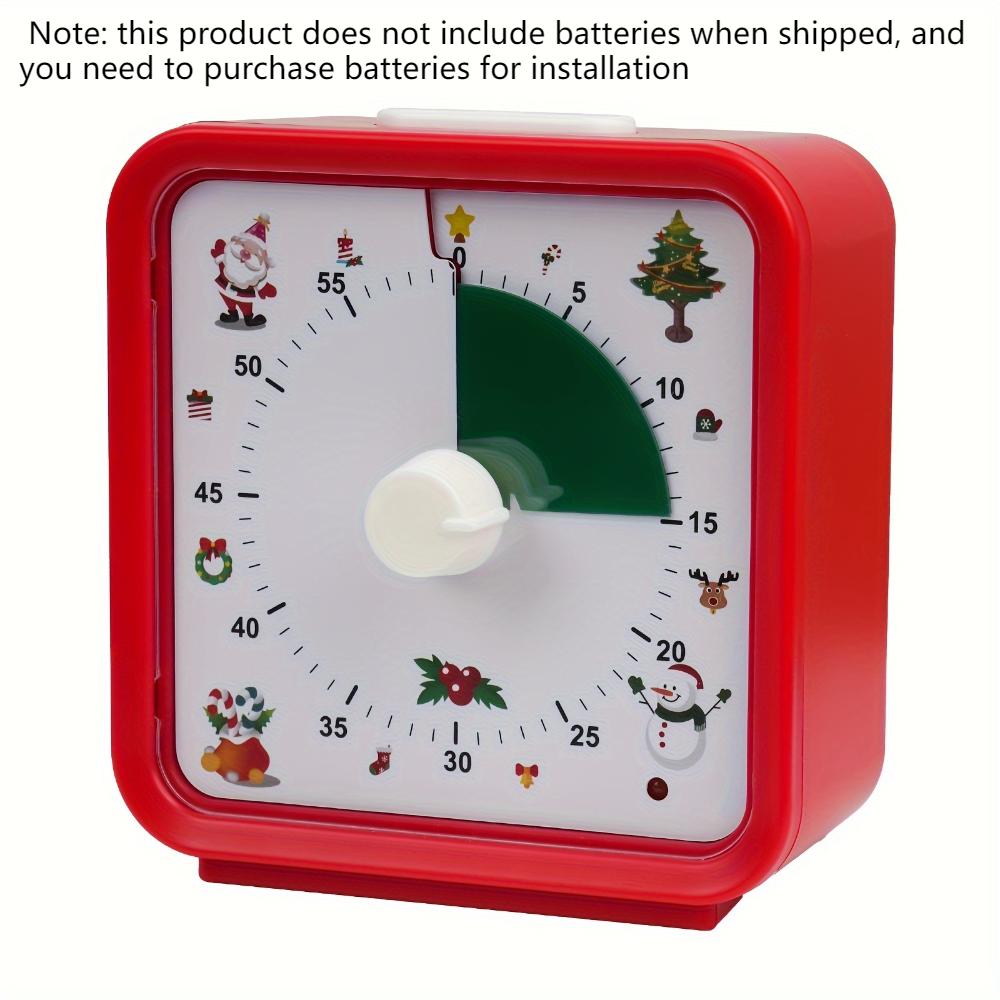 Timer visivo silenzioso da 60 minuti, strumento per l'autodisciplina, per studio, riunioni, esami, cucina, gadget multiuso, regalo di Natale