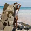 Abstract Retro Zwart Geometrisch Microvezel Strandlaken Absorberend Sneldrogend Zacht Yoga Zwemmen Resort Bergbeklimmen Handdoek