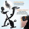 HOMCOM Foldable Exercise Bike, 8 Levels of Magnetic Resistance, Hand Pulse Sensors