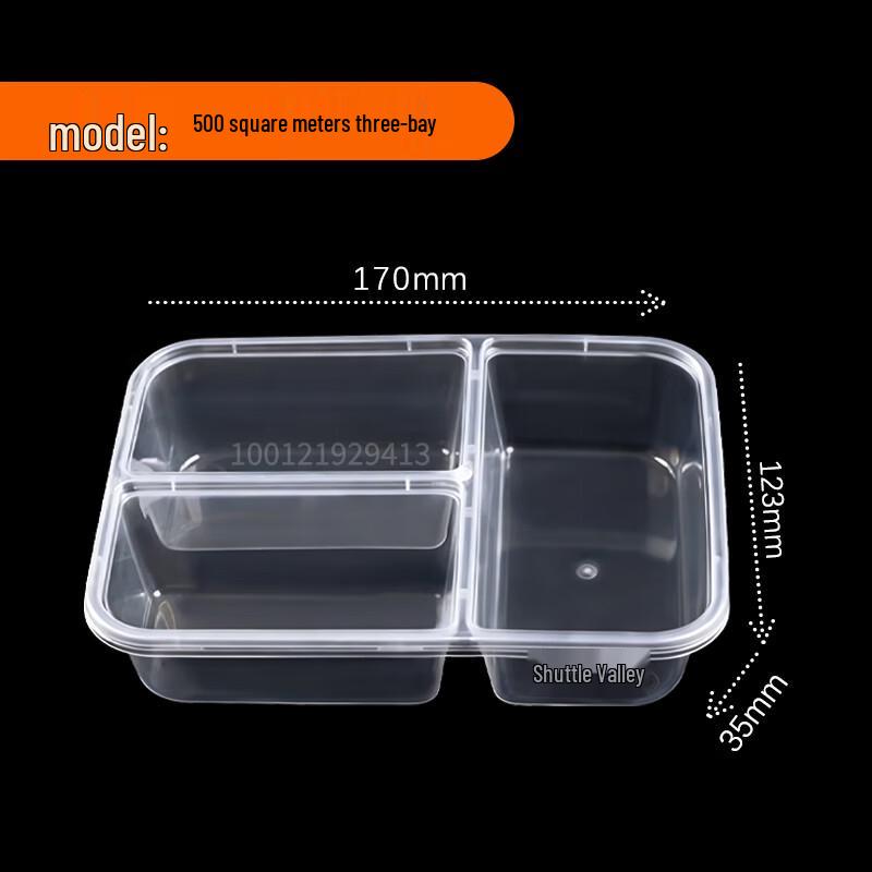 Jiwanggu Disposable Meal Prep Container with Flat Lid