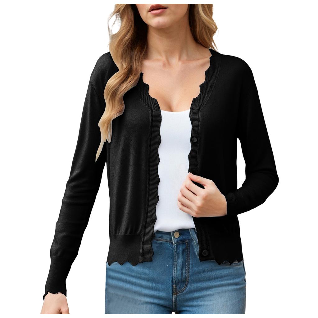 Tee Shirts Women Women Cardigan With Buttons And V Neck Lightweight And Summery Cardigan Women Elegant With Camisetas De Mujer