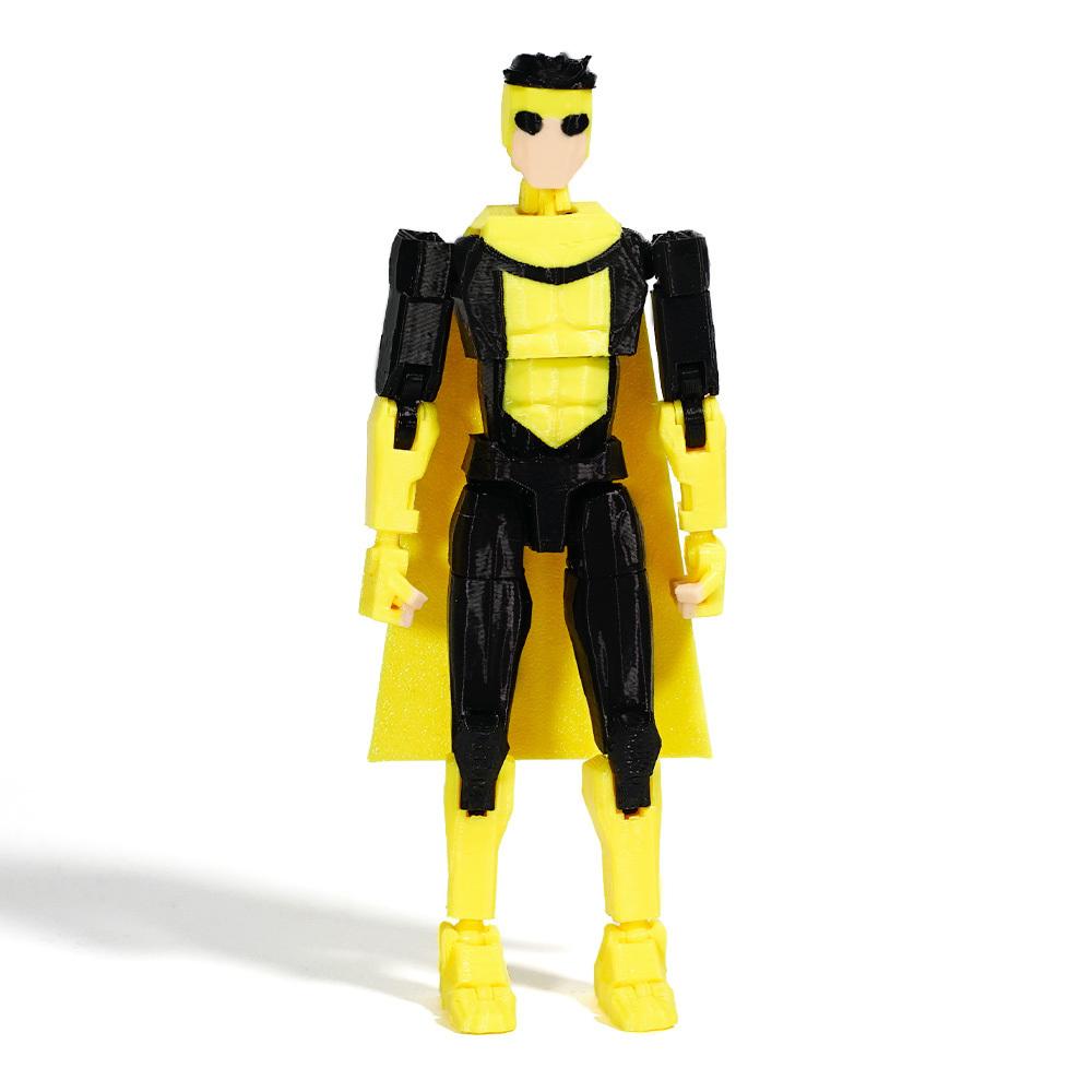 3D-gedruckte unbesiegbare schwarze Superhelden Anime Mehrgelenkige Formwandler Spielzeug Actionfiguren Schaufensterpuppen Modell Ornamente Geschenke