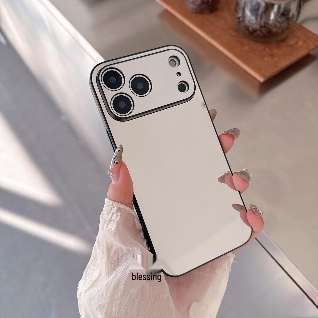 Pore-Free Mirror Phone Case for Apple 17 Pro Max: Trendy Full Coverage Protective Case for Apple 12/15/14/16