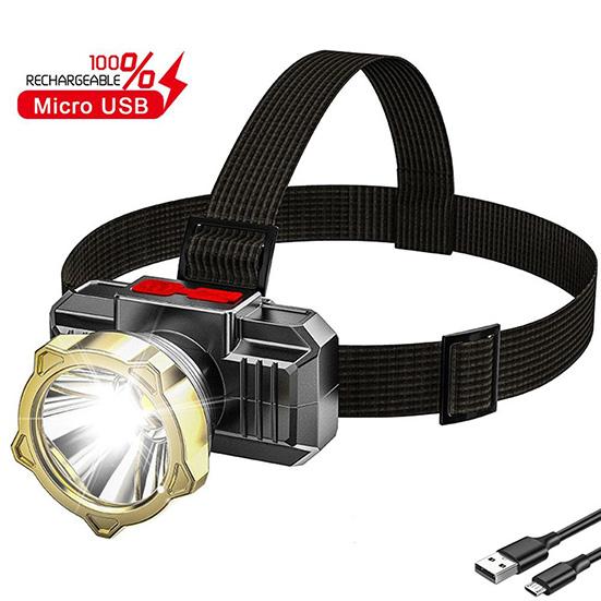 Süper Parlak LED Far USB Şarj Edilebilir Far Açık Hava Bisiklet Balıkçılık Kamp Baş Feneri