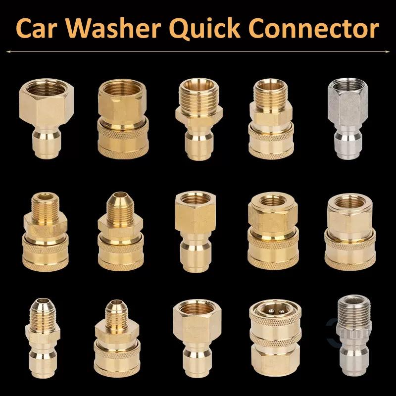 M14 M18 M22 Quick Connector High Pressure Quick Coupling For Car Washer Water Gun Adapter Joints Garden Irrigation Accessories