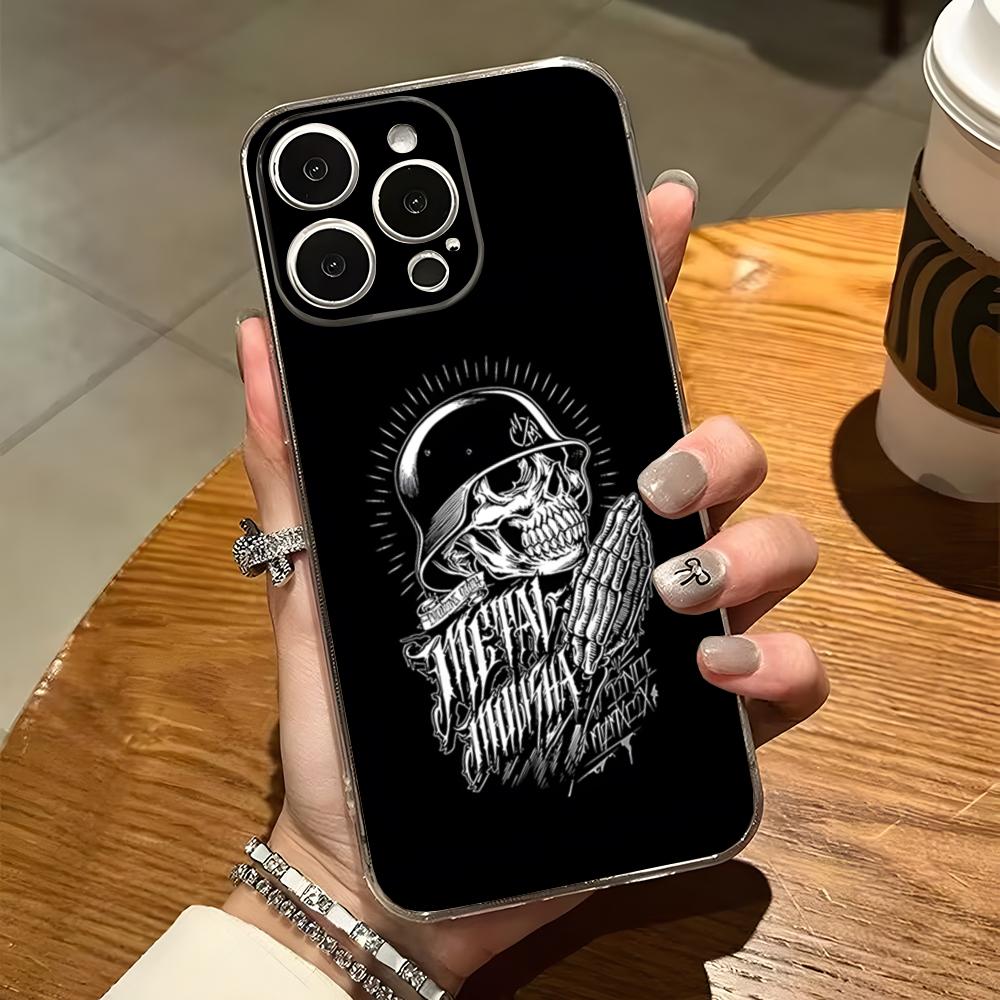 Motocross Metal Mulisha Phone Case For Iphone 15 Pro Max 14 16 Plus 12 11 13 Mini 7 8 X XR XS SE Transparent Back Cover