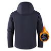 Men's 2025 Fleece-Lined Hooded Cotton Jacket: Windproof, Waterproof, Casual Outerwear