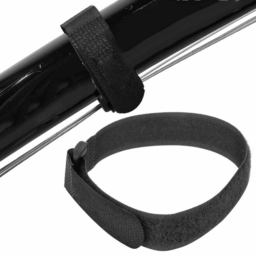 5 pcs Nylon Adhesive Tape Bicycle Handlebar Strap Cycling Bike Air Pump Tie Rope(black)