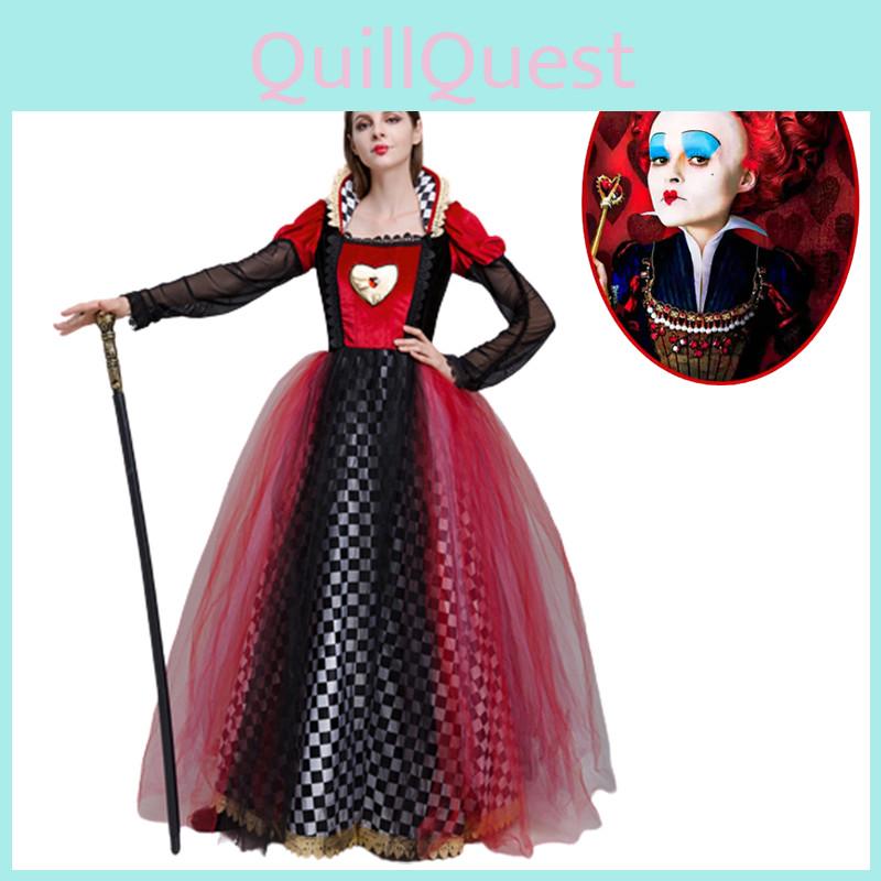 Alice nel Paese delle Meraviglie Regina di Cuori Costume di Halloween Look Vintage Unico
