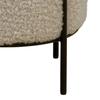 Alford Grey-brown Faux Sheepskin Pouf.