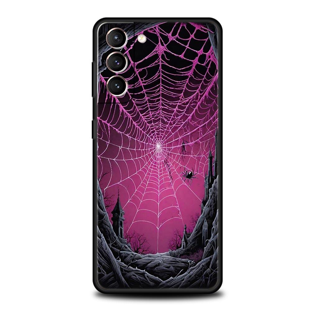 Spider Web Phone Case for Samsung Galaxy S26 S25 S24 S23 S22 S20 S21 FE Ultra S25 Edge Plus 5G Soft TPU Cover Fundas Capas Bags