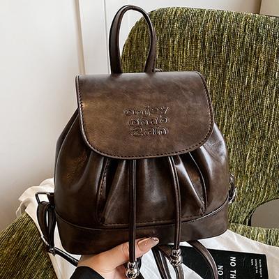 2025 Summer New Fashion Simple Portable Satchel Foreign Style Girl Shoulder Small Backpack Fashionable Casual Backpack